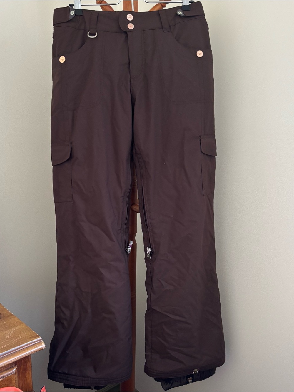 Y2K Roxy Womens Brown Snow Pants